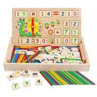 Montessori Baby Math Teaching Aids Multifunctional Math Operation and Drawing Box Learning Preschool Early Childhood Educational Toys(Bulk 3 Sets)