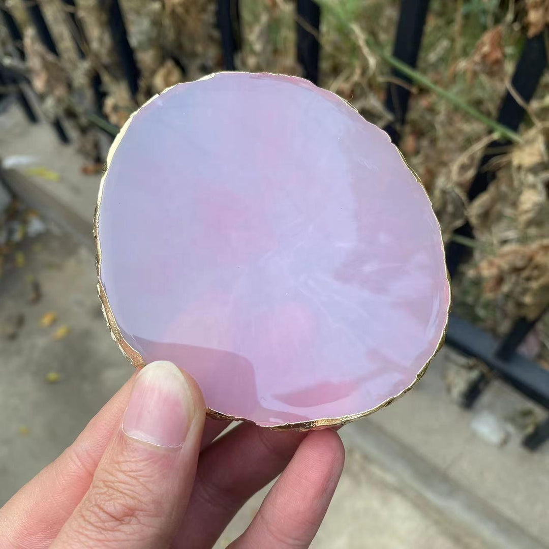 Quartz Resin Agate Coaster Candle Pad for Coffee table or Nail art