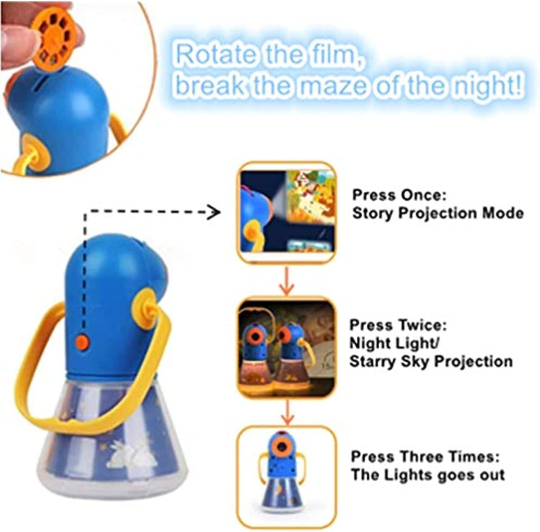 Night Lights Projector Storybook Toy, Educational Toys Gifts for 3-12 Year Old Boys/Girls (10 Sets)