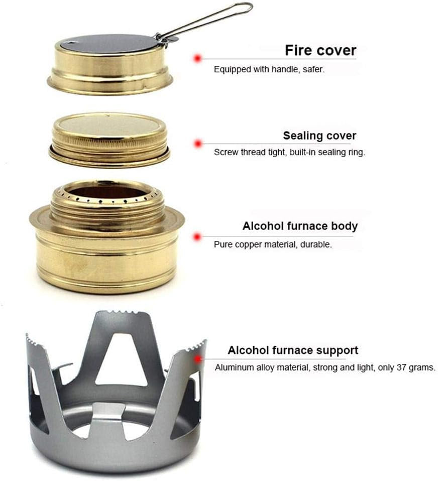 Mini Alcohol Stove for Outdoors Backpacking Lightweight Portable Camping Backpacking (10 Pack)