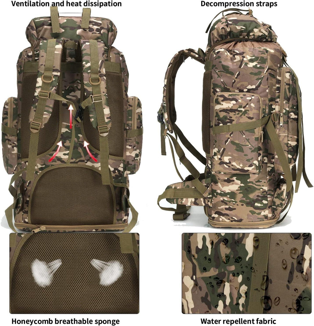 High Quality Outdoor Large-Capacity Equipment Camouflage Waterproof Professional Hiking Backpack