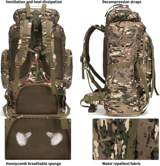 High Quality Outdoor Large-Capacity Equipment Camouflage Waterproof Professional Hiking Backpack(Bulk 3 Sets)