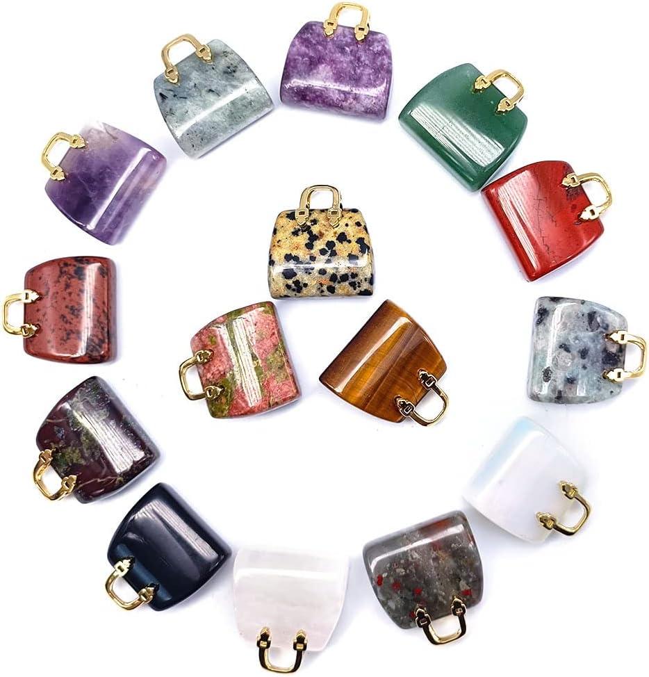 Chakra Stones Hand Carved Gemstone Healing Crystals Handbag Shaped