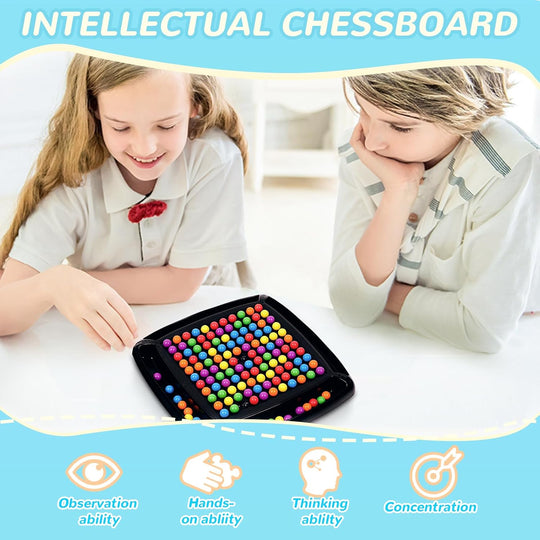 Intellectual Chessboard - Dual Duel, Strategy Board Games Chess Board with 120 Rainbow Ball