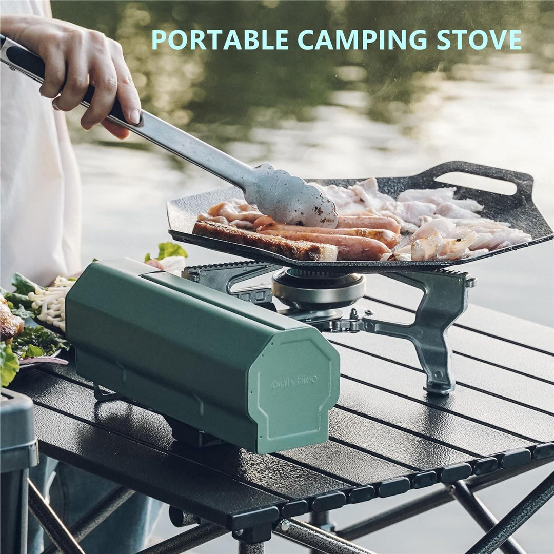 Foldable Camping Butane Stove with Storage Bag suitable for Picnic, Backpacking Hiking, Adventure, Home Travel, Outdoor Patio, RV Trip