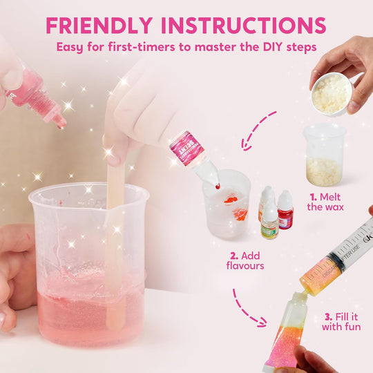 DIY Making Kit for Kids, Make Your Own Lip Balm, DIY Lip Gloss Set for Kids