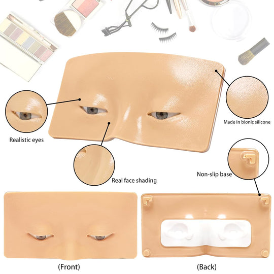 Professional Silicone 3D Eyebrow Eye Makeup Training Practice Skin Makeup Tool (MOQ 10 Sets)