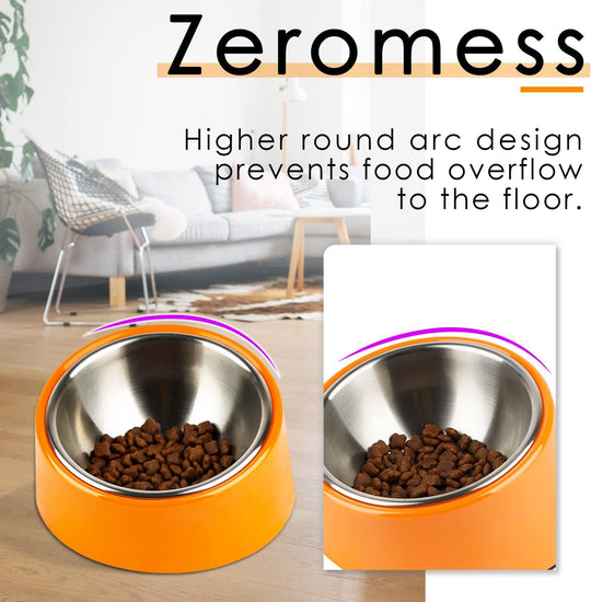 Slanted Bowl for Dogs and Cats Cup (MOQ 10 Sets)