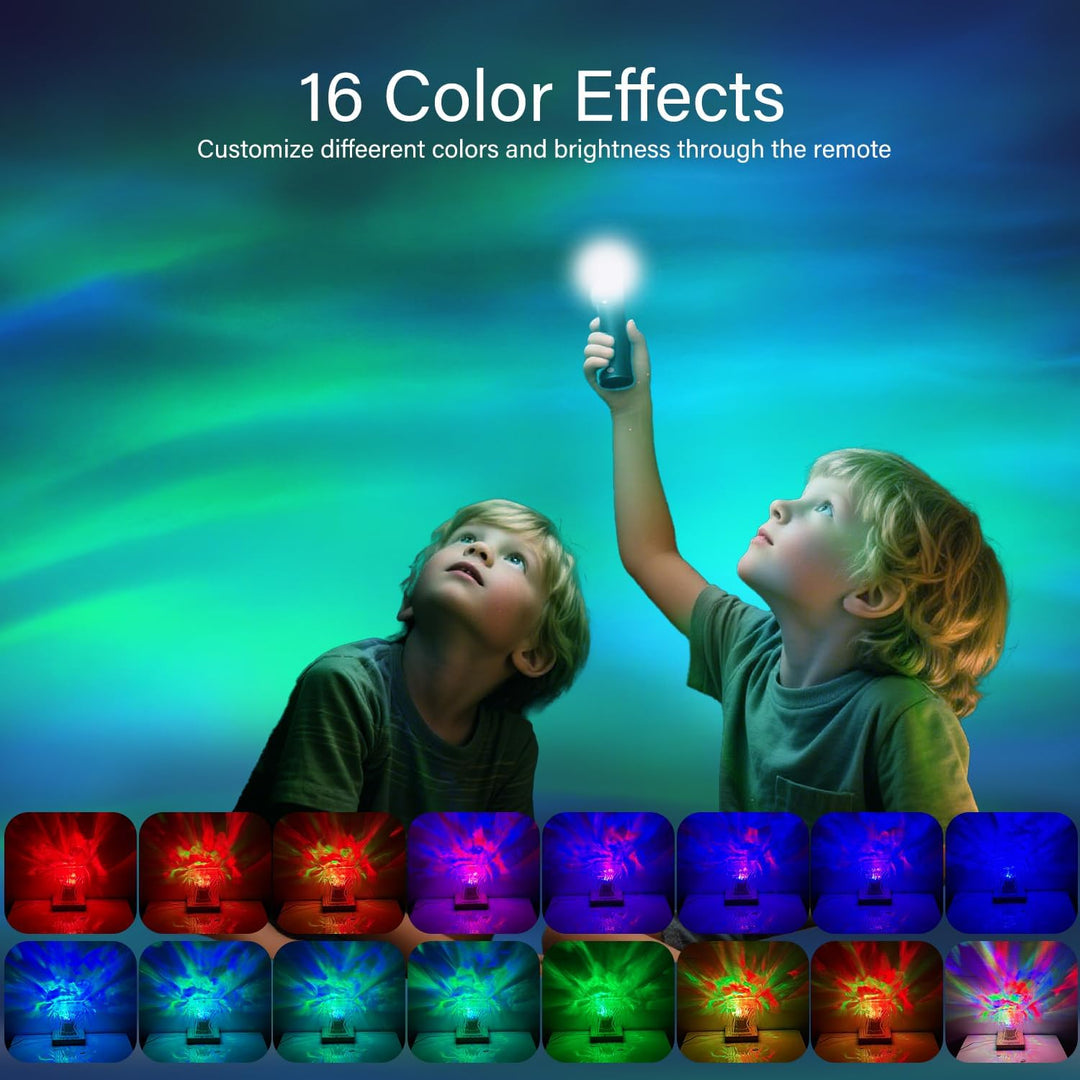 Cube Light Gradual Rotating Flame Wave Effect Colorful Lamp