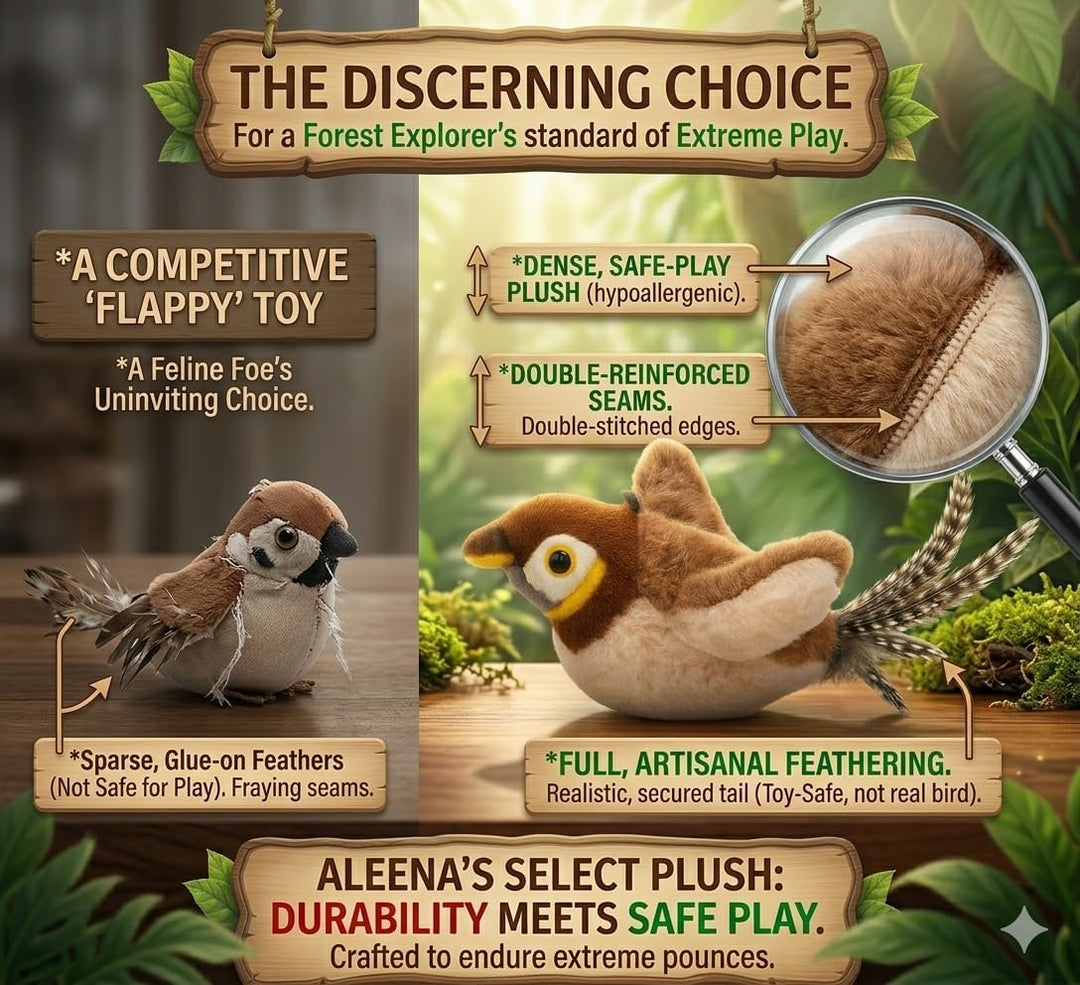 Chirping Toys Touch Activated Flapping Wings Sparrow Interactive Smart Cat Toys USB Exercise Pet Toys