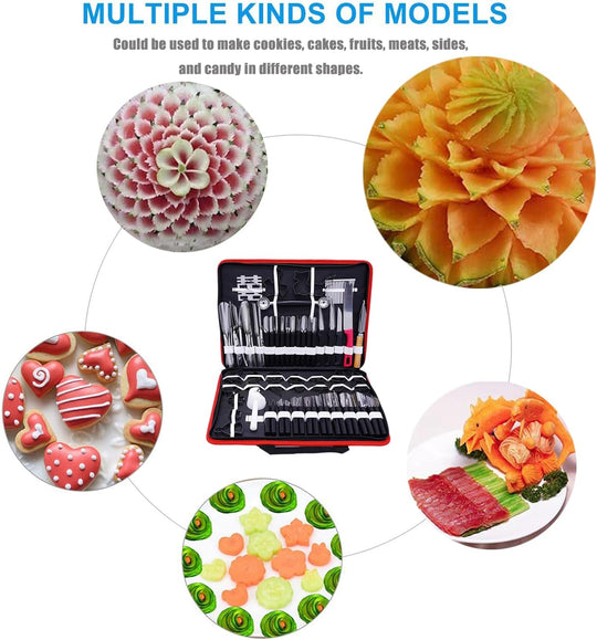 Multifunctional Portable Vegetable Fruit Food Engraving Peeling Kitchen Carving Sculpting Modeling Tools (MOQ 10 Sets)