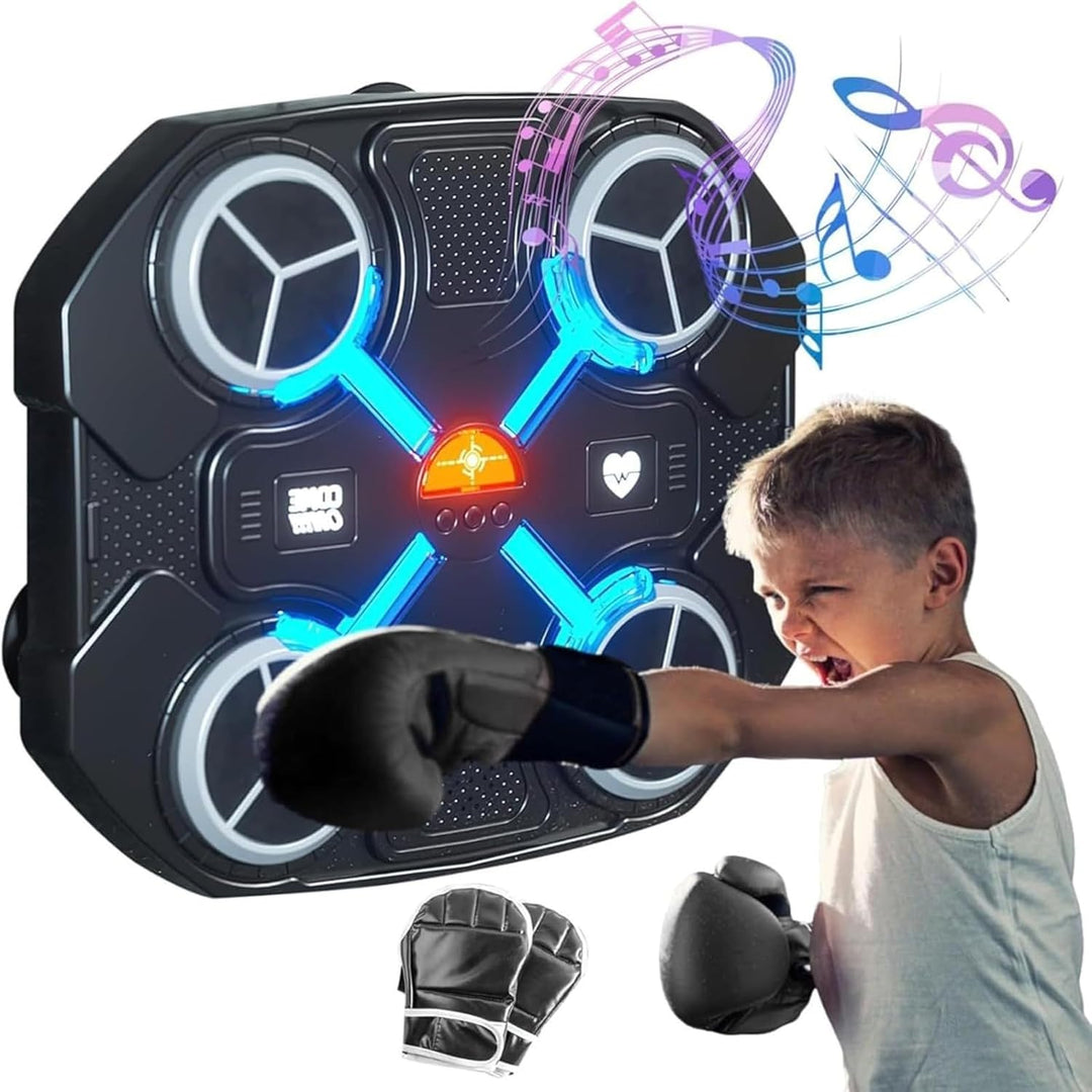 Smart Music Boxing Machine with Boxing Gloves,Home Bluetooth Boxing Machine Trainer Wall Mounted