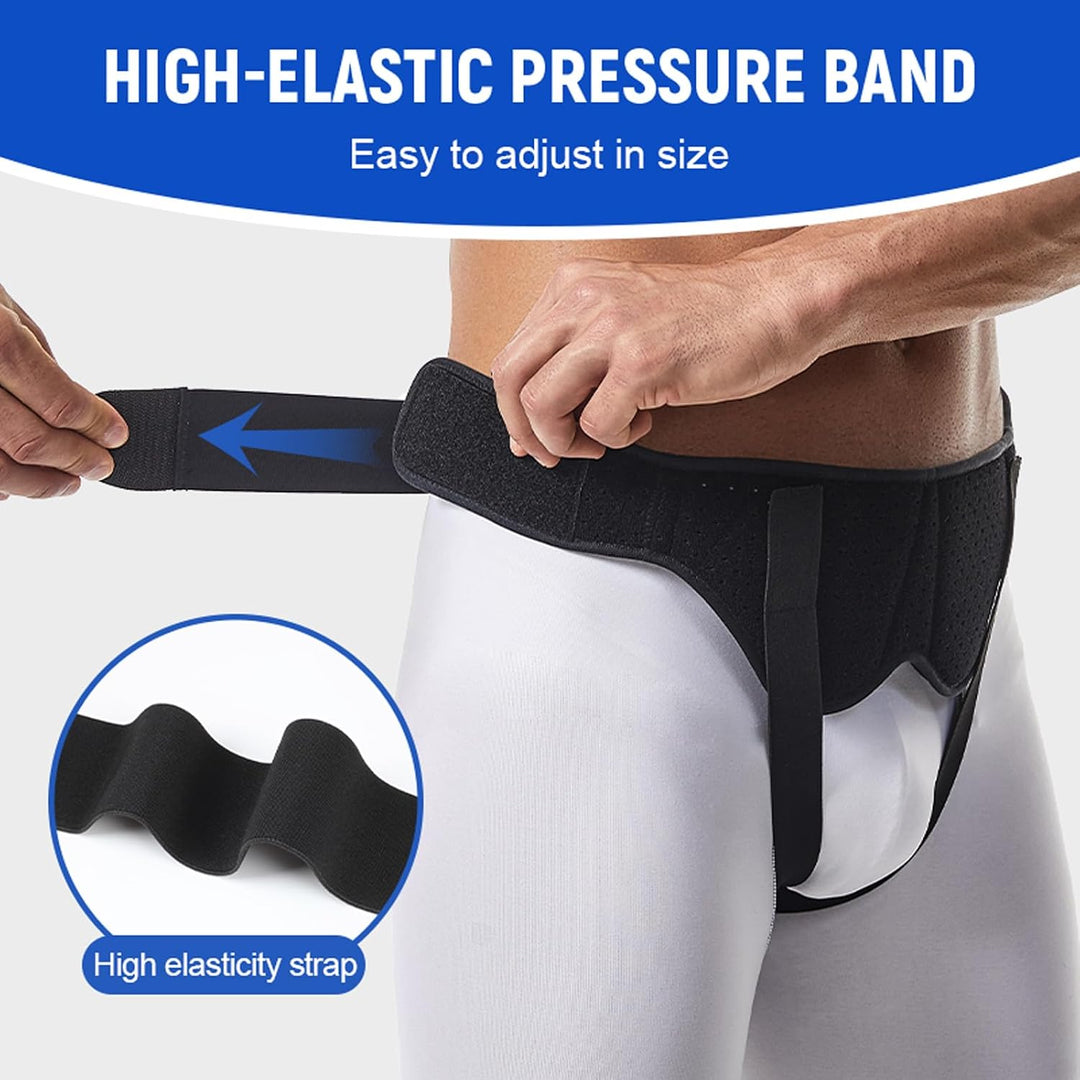 Adjustable Inguinal Hernia Belt for Men & Women – Bilateral Support with 2 Removable Compression Pads (MOQ 10 Sets)