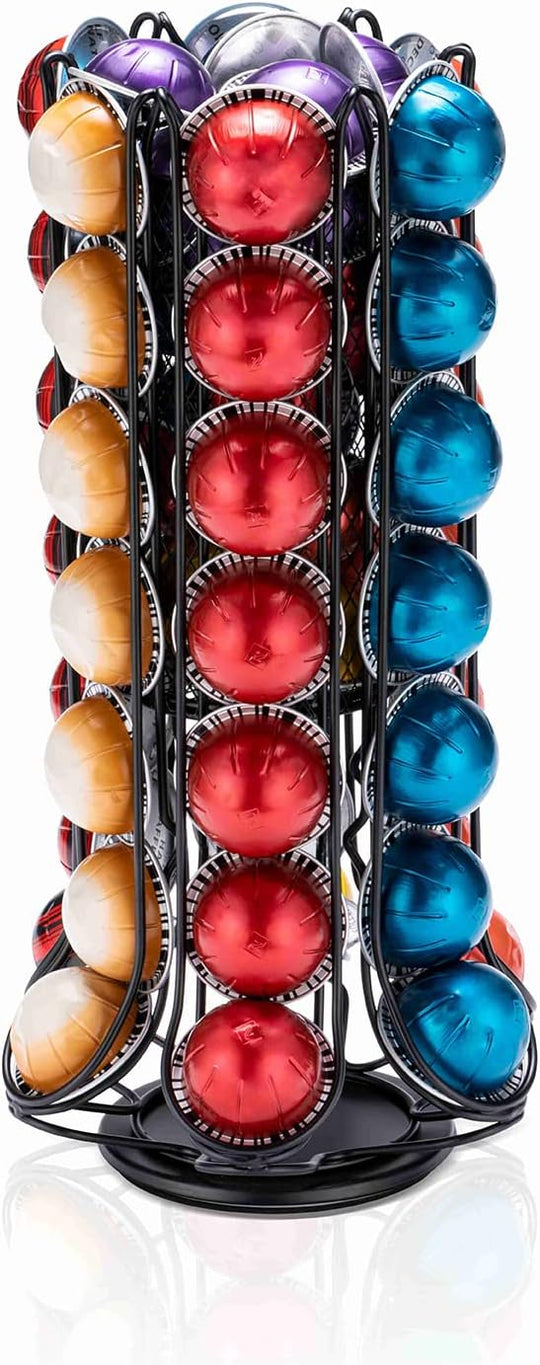Rotating Coffee Bar Organizer Rack 60pcs Coffee Capsule Storage Organizer (MOQ 10 Sets)