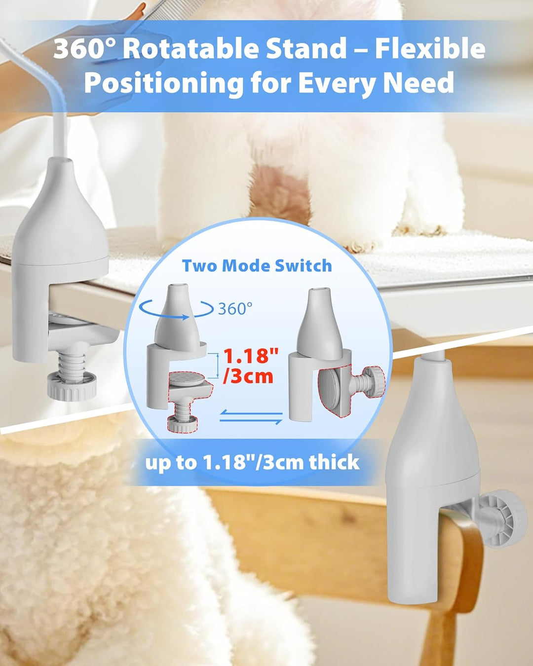 Pet Grooming Dog Hair Dryer Water Blowing Machine Neck Hanging Free Your Hands (MOQ 10 Sets)