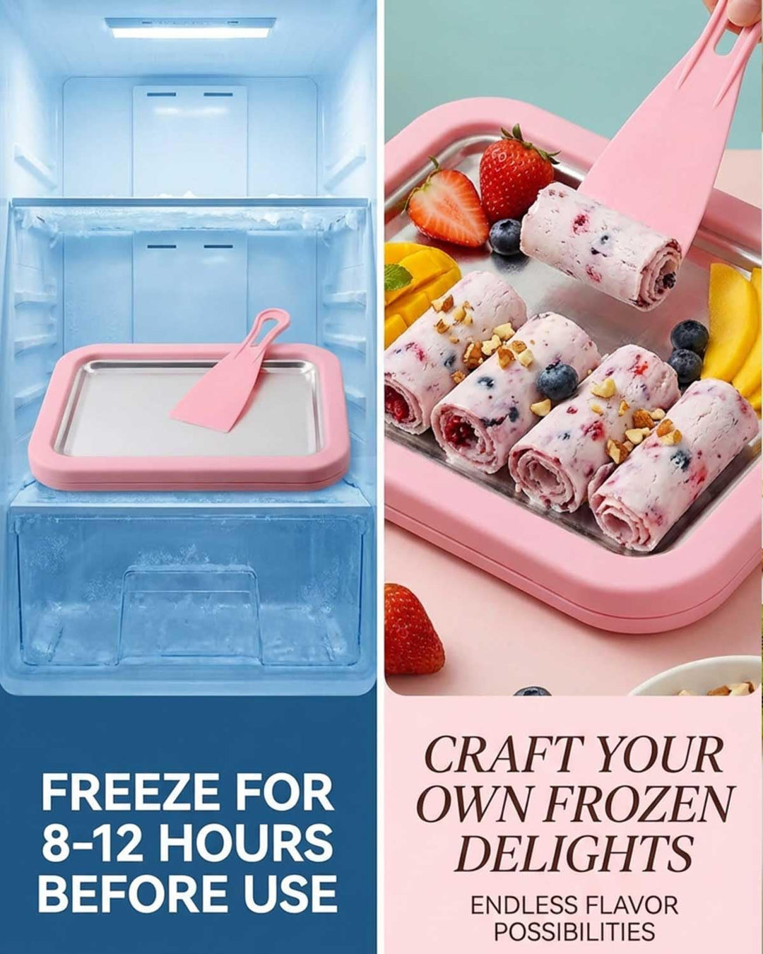 Stainless Steel Freezing Plate for Rolled Ice Cream (MOQ 10 sets)