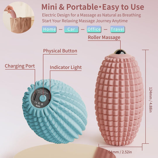 Yoga Fitness Deep Massage Relax Olive Fascia Silicone Massage Ball Roller for Arm Foot Body Waist