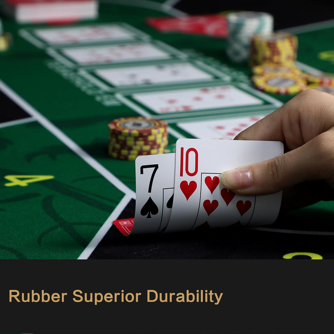 Texas Hold'Em Poker Mat Portable Rubber Poker Table Top Water Waterproof, (MOQ 10 Sets)