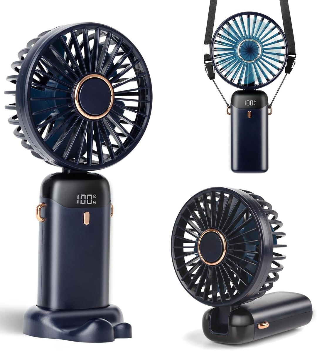 Handheld Fan USB-C Rechargeable Portable Cooling Mini Fan with Wearable (MOQ 10 Pcs)