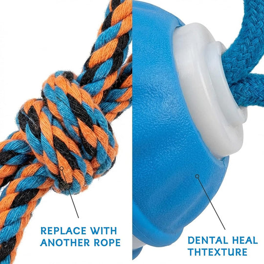 Interactive Rechargeable Dog Toy, 360° Smart Automatic Rolling Moving Toy for Bored Pets