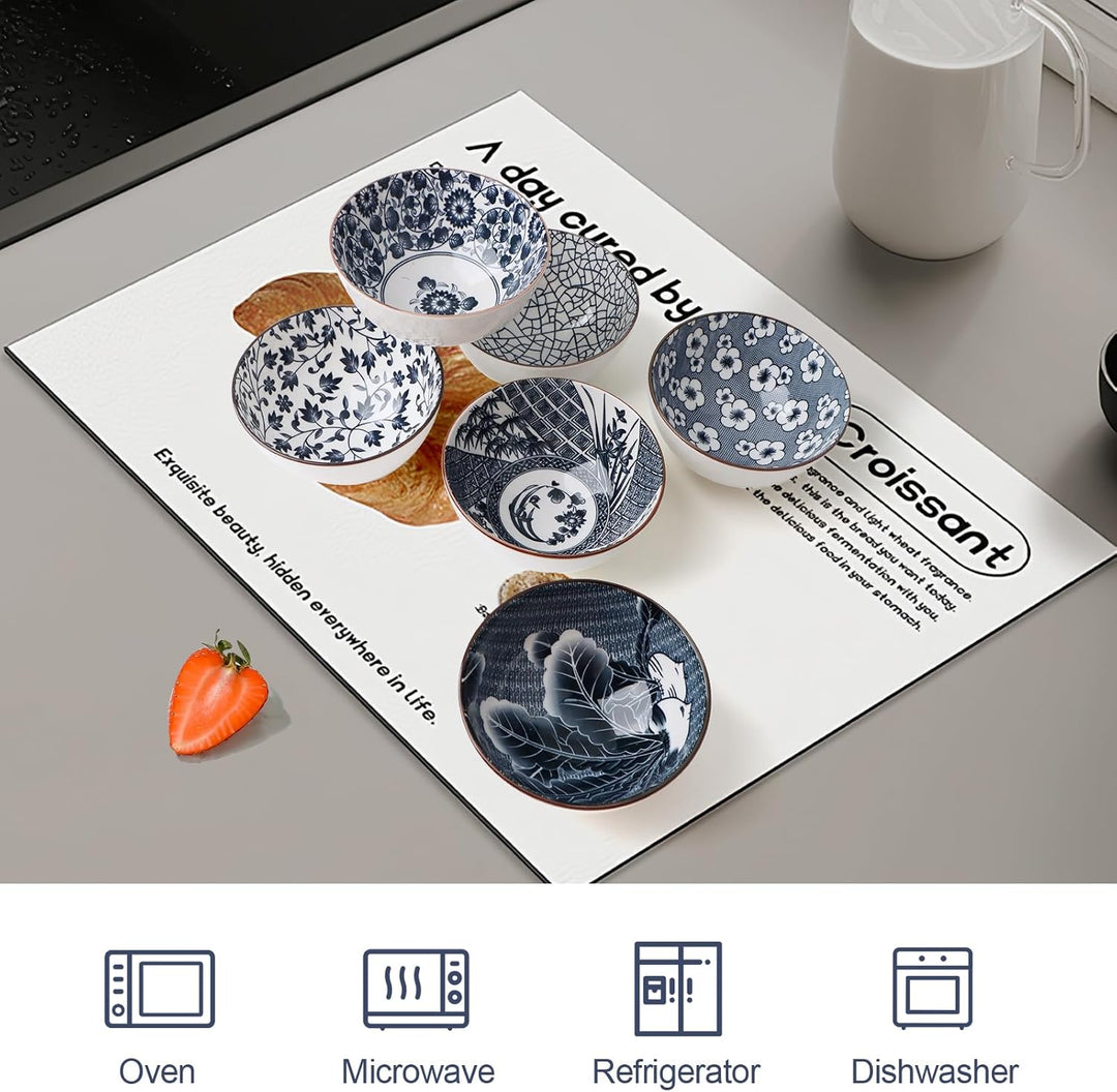 Ceramic Rice Bowls,10 Oz Japanese Style Porcelain Dessert Soup, Cereal, Ice Cream & Snacks Bowls for Kitchen Dining and Unique Gifts,Microwave & Dishwasher-Safe (MOQ 10 Sets)