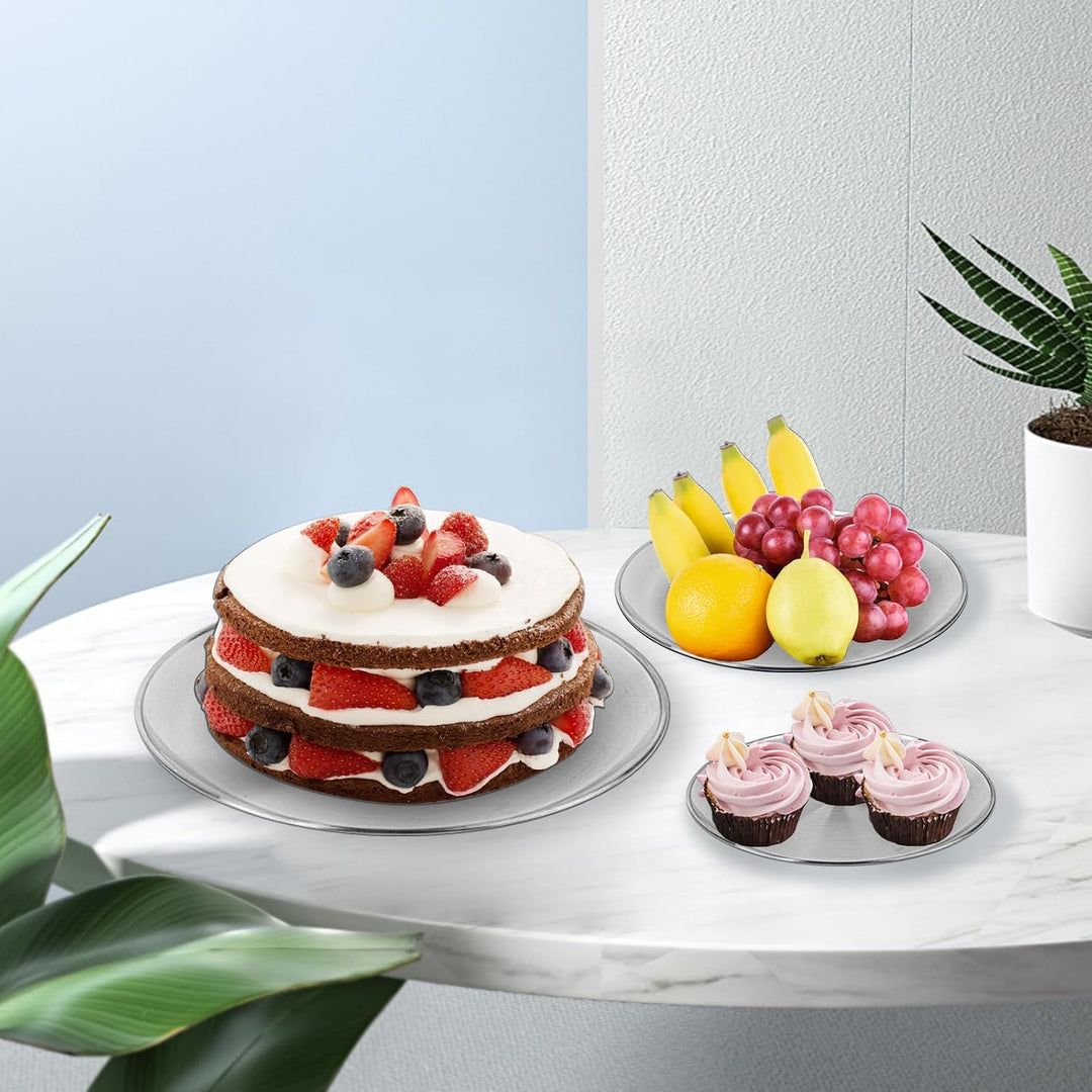 Cupcake Stand 3 Tier – Stainless Steel Cake & Dessert Display Tower for Wedding, Birthday, Party Decorations (MOQ 10 Sets)