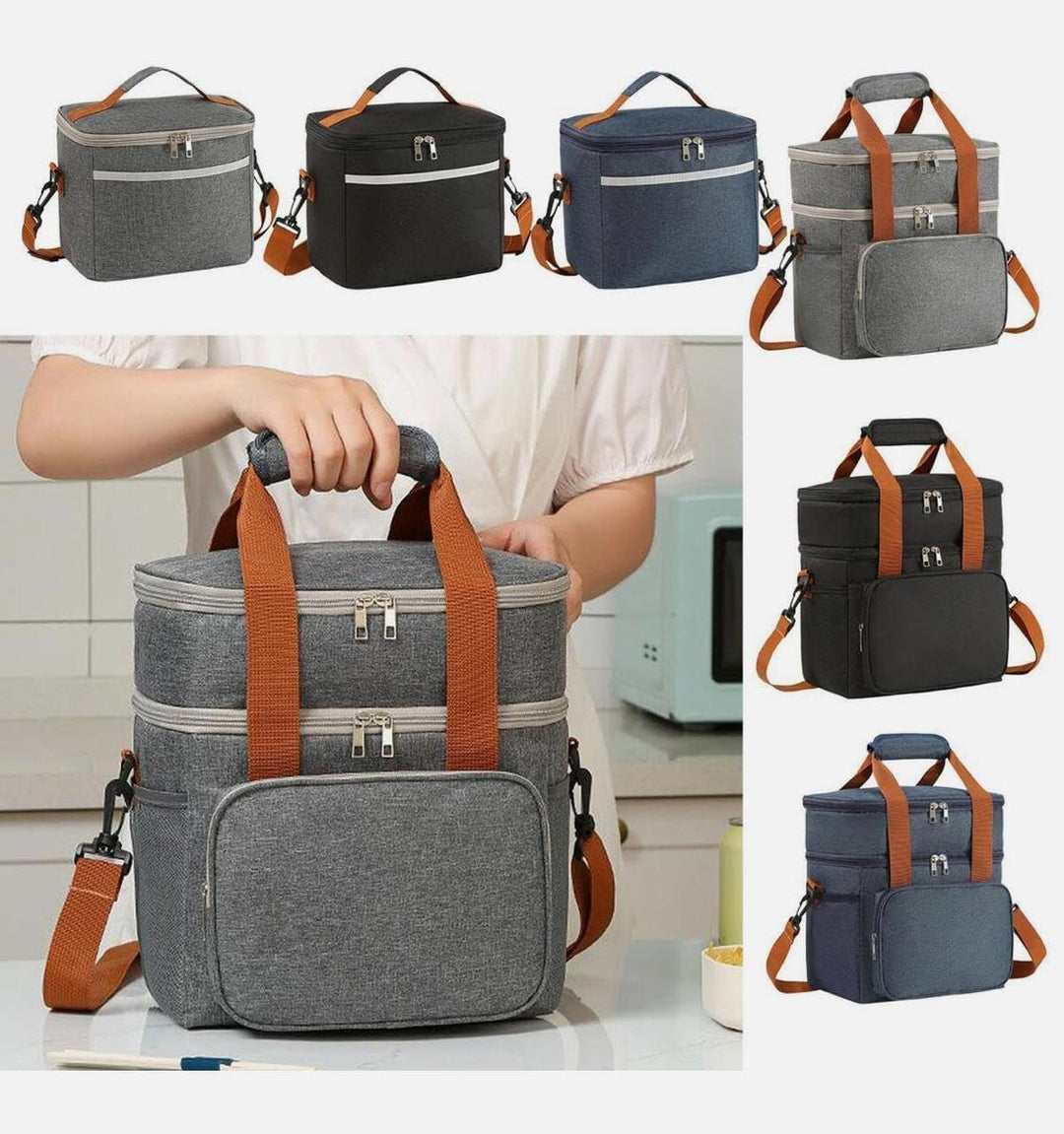 Double Layer Insulated Cooler Lunch Bag – 13L Large Capacity, Waterproof Thermal Bag
