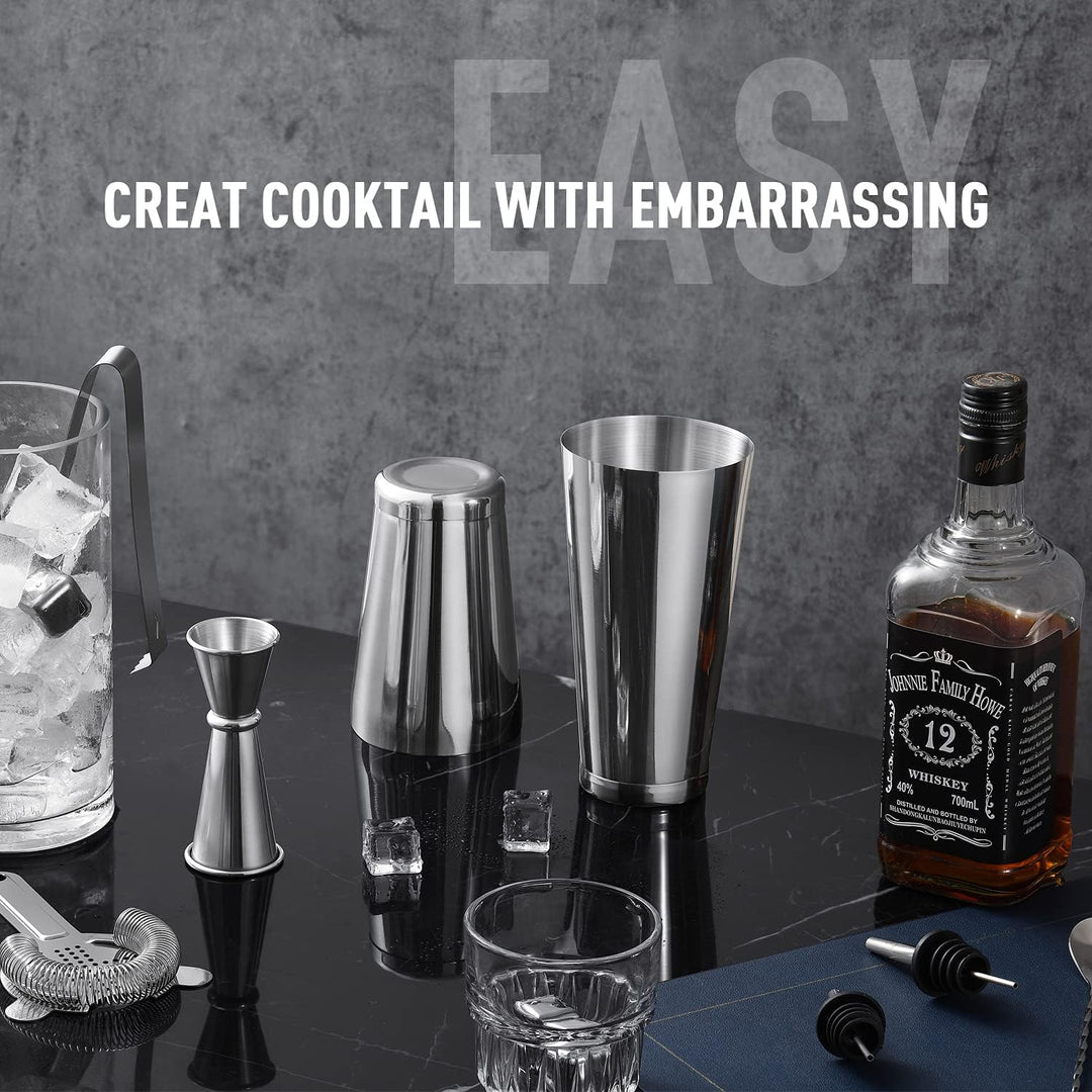 Professional 25-Piece mixology Bartender kit with Portable Travel Kit Bag (MOQ 10 Sets)