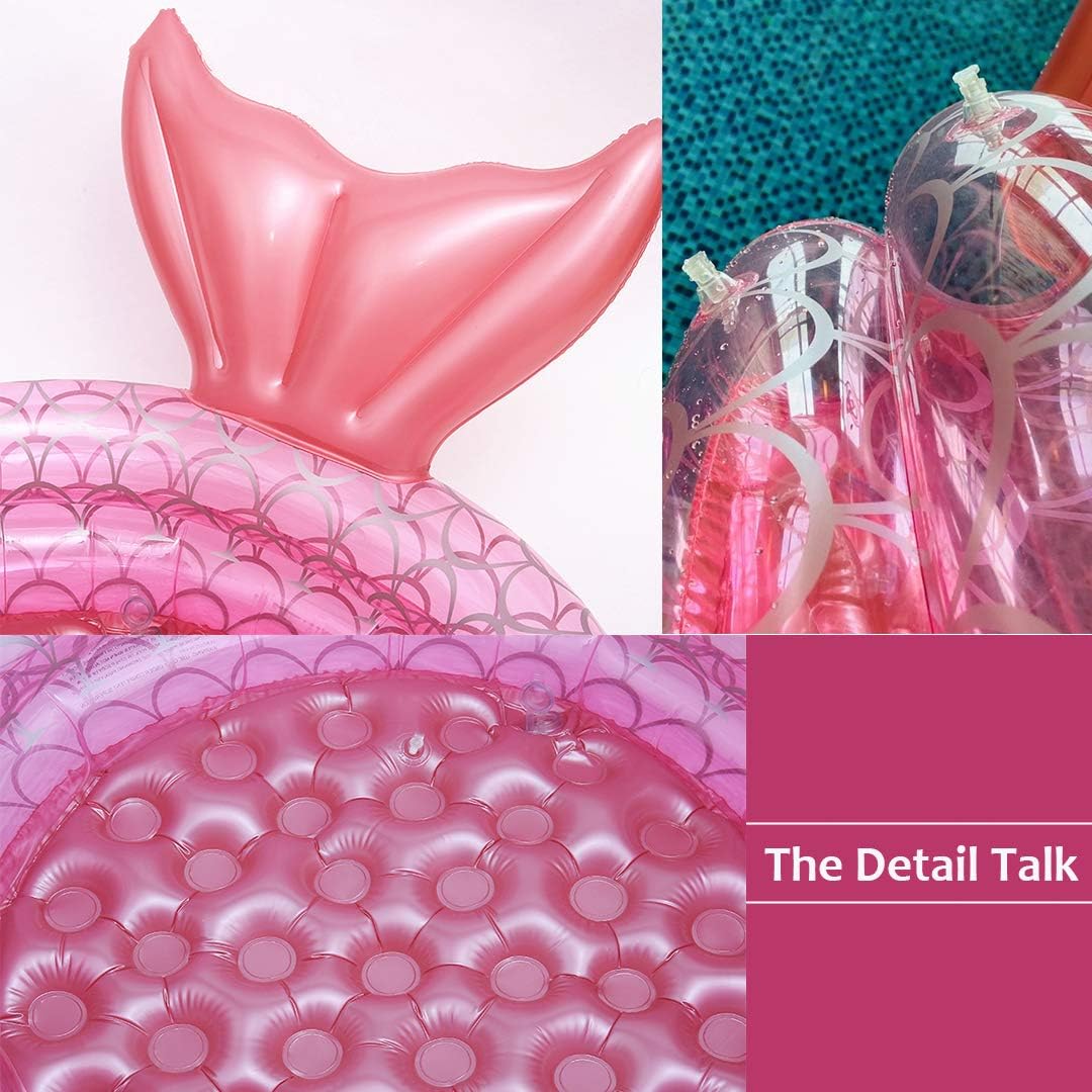 Inflatable Mermaid Kiddie Pool Round Blow up Kids Pool Toddler Swimming Pool (MOQ 10 Sets)