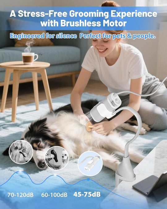 Pet Grooming Dog Hair Dryer Water Blowing Machine Neck Hanging Free Your Hands (MOQ 10 Sets)