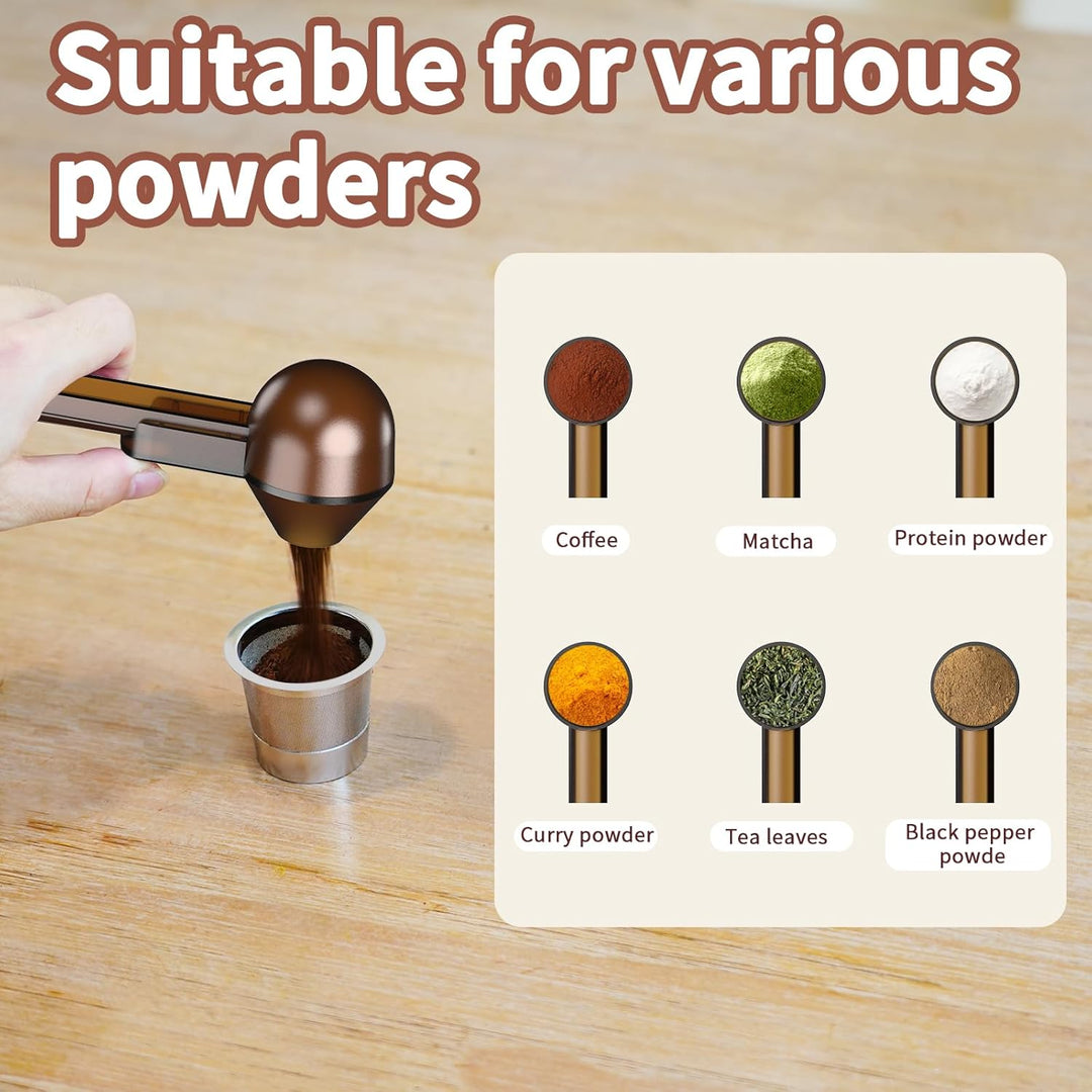 Premium Coffee Scoop Funnel with Dosing Ring