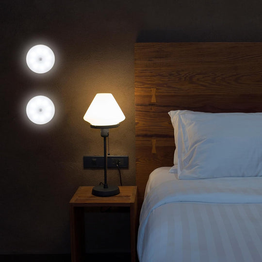 Round Led Human Body Induction Smart Light Magnetic Suction