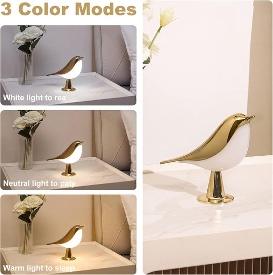 Night Light Aroma Diffuser with Bird Design Dimmable Detachable Sleep Aid Desktop Decor Ambient Lamp