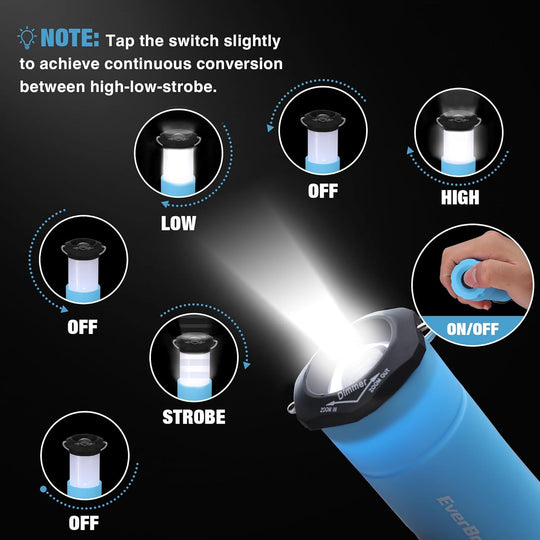 Portable 2 in 1 LED Telescopic Camping Lantern (10 Pack)