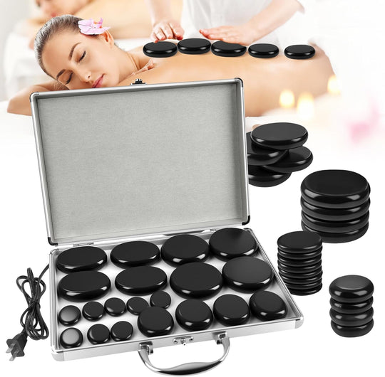 Basalt Hot Rocks Massage 20 pcs Stone, Professional Massage Tools (MOQ 10 Ses)