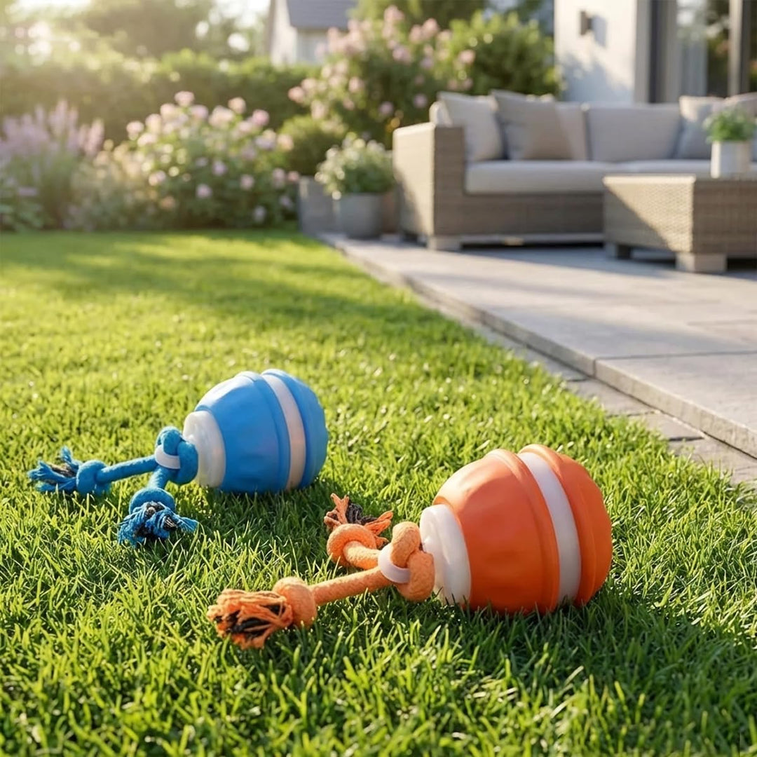 Interactive Rechargeable Dog Toy, 360° Smart Automatic Rolling Moving Toy for Bored Pets