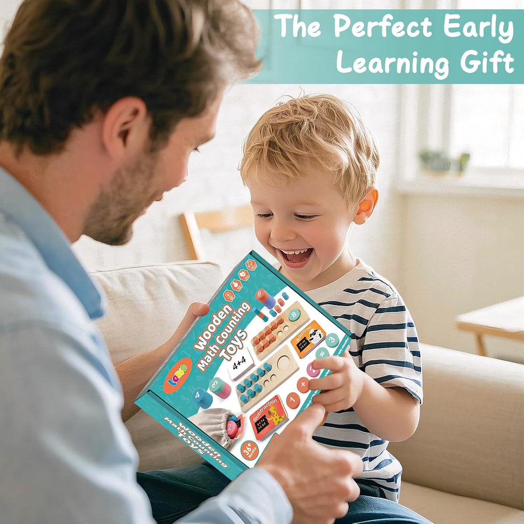 Wooden Montessori Ten Frame Counting Set (MOQ 10 Sets)
