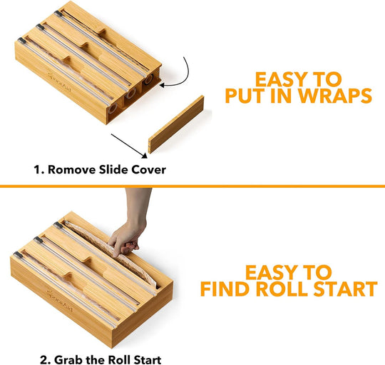 Storage Organizer Plastic Wooden Bag Storage Organizer for Kitchen Bamboo (MOQ 10 Sets)