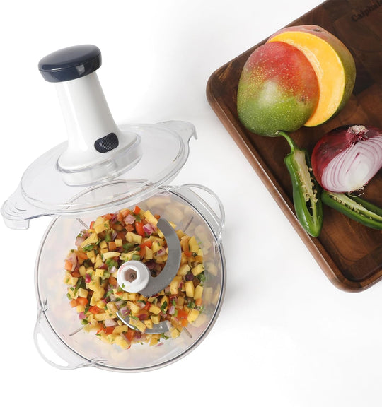 VIGOR Manual Food Chopper - 1.5L Push-Down Vegetable & Meat Cutter (MOQ 10 Sets)