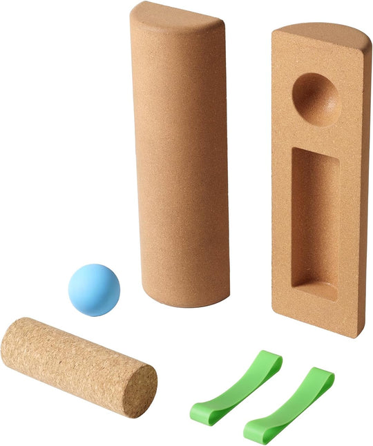 Balance Board for Foot & Ankle Strength – Dual Half-Cylinder Trainer with Roller (MOQ 10 Sets)