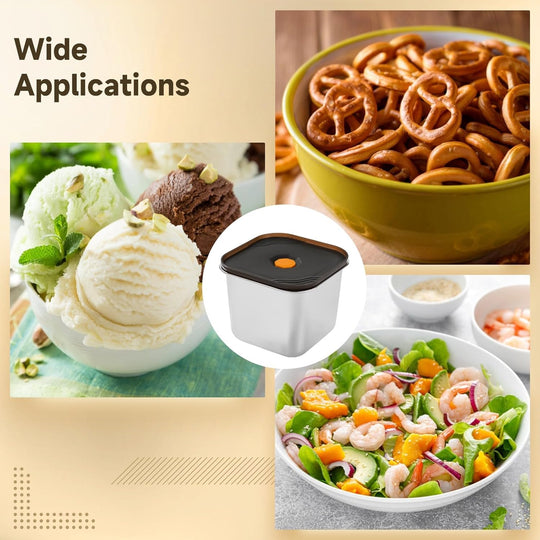 Stainless Steel Food Storage Containers with Lids, Leak-Proof Square Meal Prep Containers with Airtight Silicone Seal (MOQ 10 Sets)