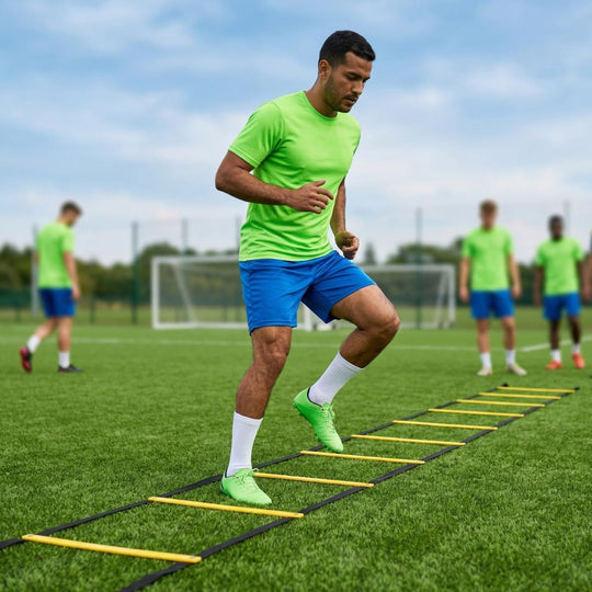 Agility Ladder 12 Rung Speed Training Ladder, Tangle-Free Fixed Rungs, Heavy Duty Footwork Equipment for Soccer Football Basketball Drills, Portable Exercise Ladder with Carry Bag for Kids Youth & Adults