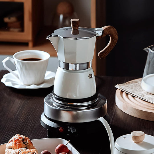 Classic Italian Style Moka Pot Single Valve Small Metal Coffee Maker