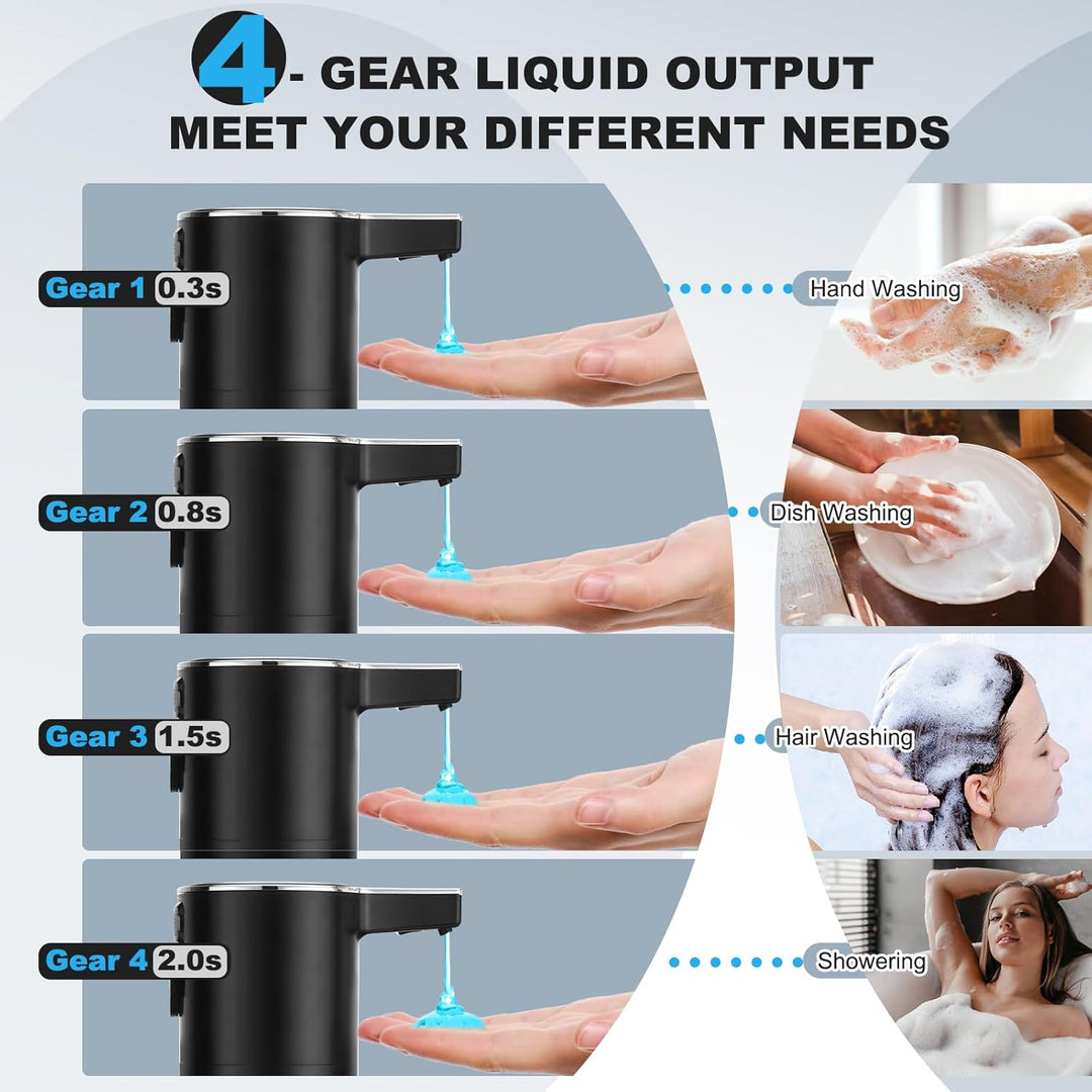 Automatic Soap Dispenser Liquid Touchless 13.52oz/400ml Wall USB Rechargeable (MOQ 10 Sets)
