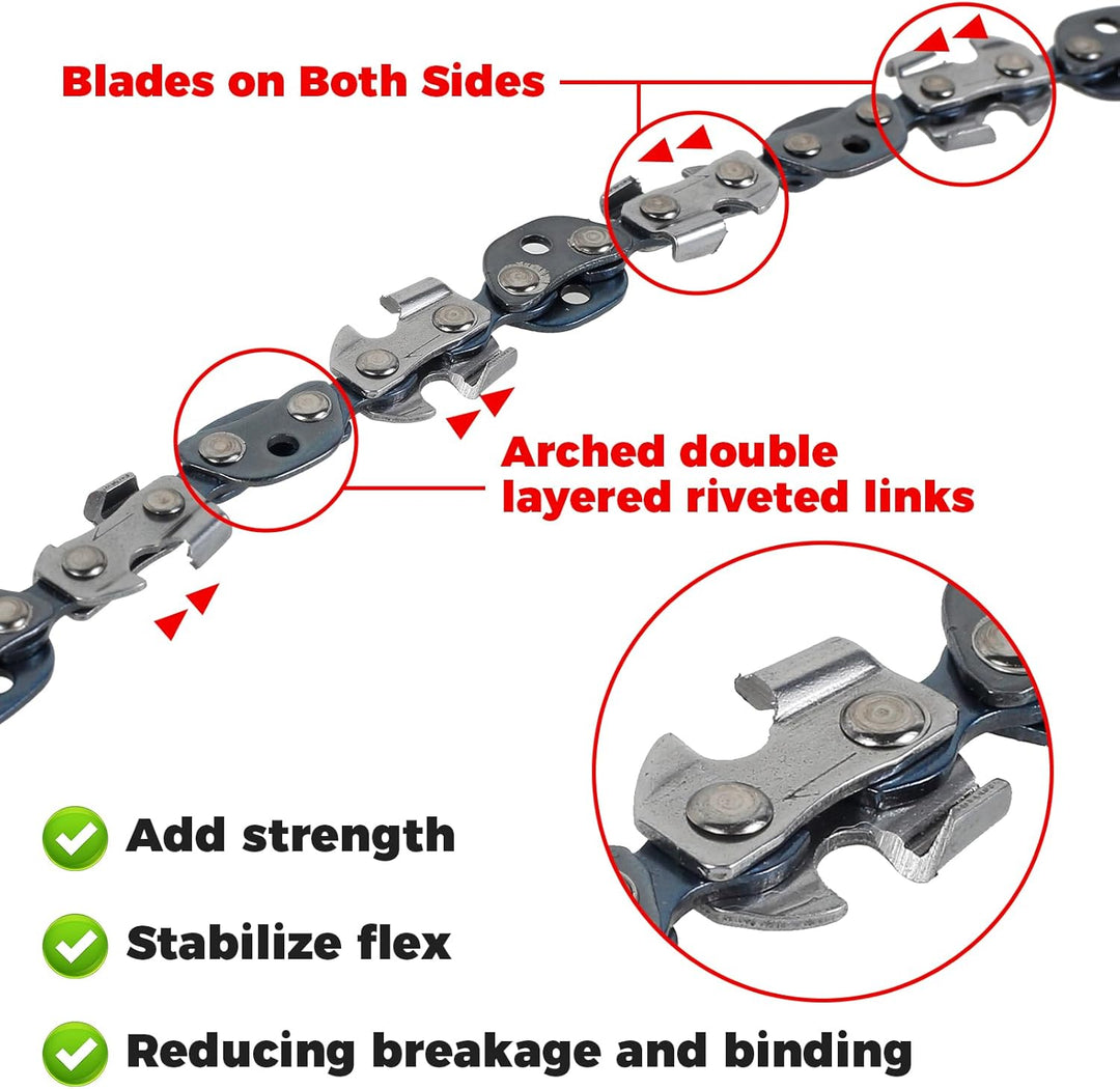 High Limb Hand Rope Saw Chain Saw, Folding Pocket Chainsaw for Wood-Cutting, Camping and Field Survival Gear