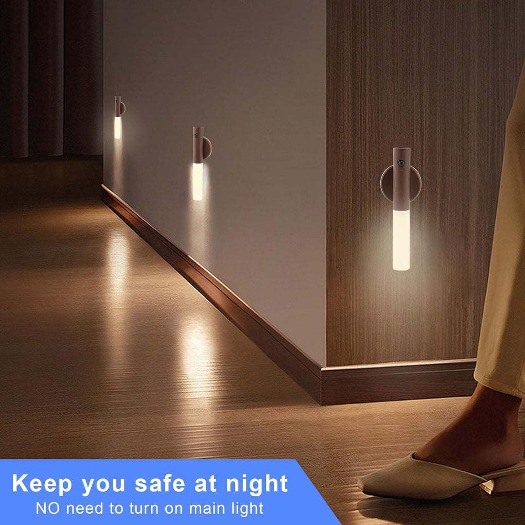 Portable Wireless Magnetic USB Rechargeable Smart Indoor Sensor Control Wall Induction Lamps (MOQ 10 Sets)