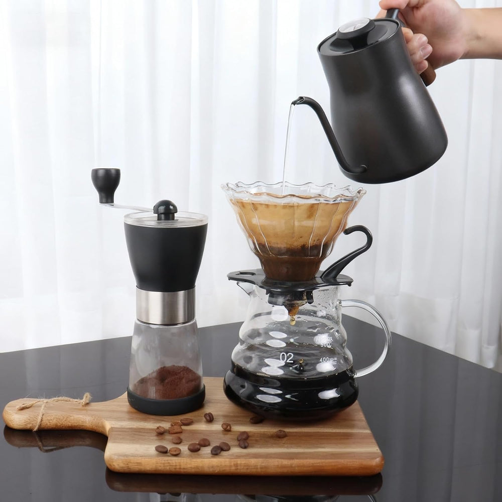 Portable coffee Set - Manual Coffee Grinder, Coffee Dripper Set, Gooseneck Kettle (MOQ 10 Sets)