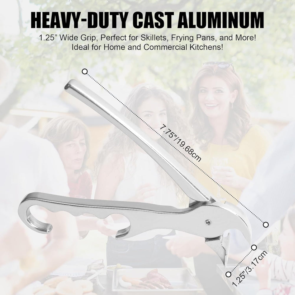 Premium Pizza Pan Gripper Aluminum Alloy, Heavy Duty Pizza Pan Tongs Stone Pot Clamp for Lifting Hot Plate (MOQ 10 Pcs)