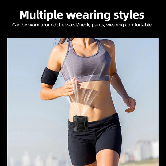 Camping Rechargeable Electric Waist Camp Cooling Fans with Flashlight