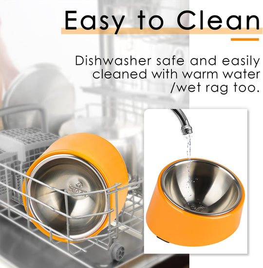 Slanted Bowl for Dogs and Cats Cup (MOQ 10 Sets)